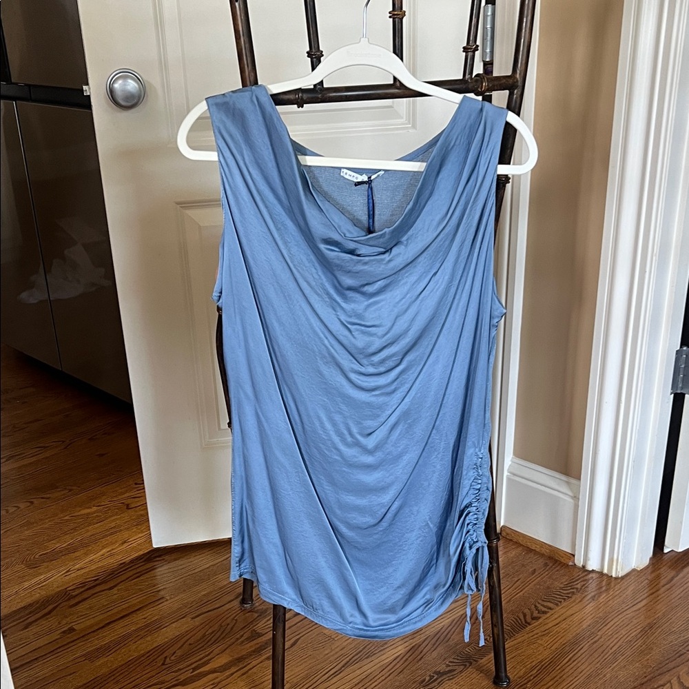 Elegant Blue Sleeveless Top XL